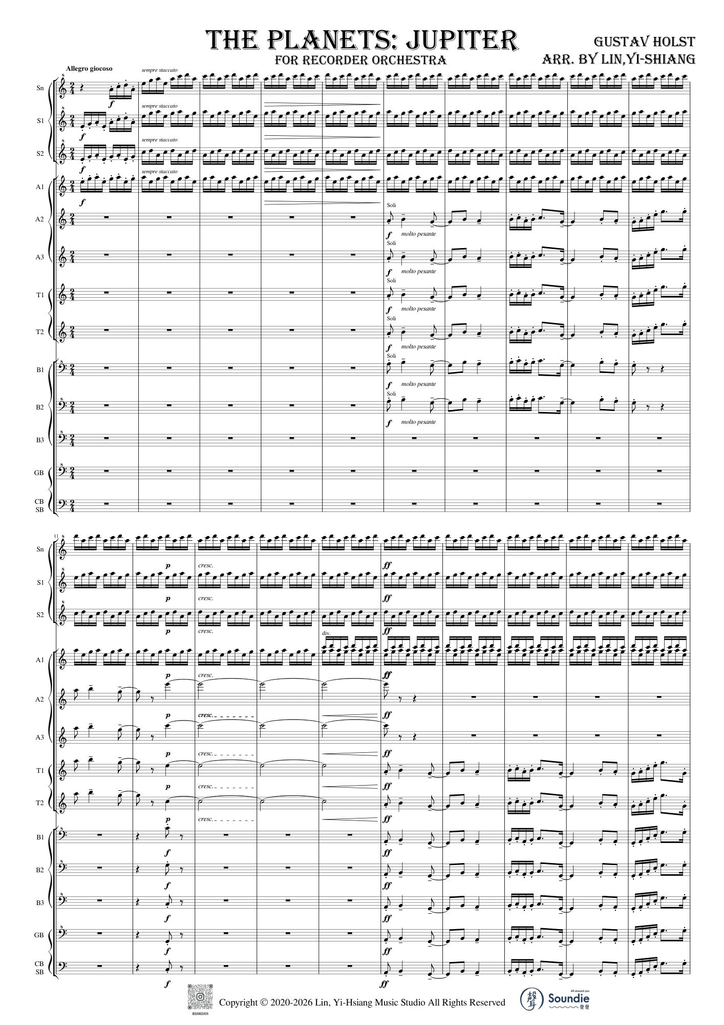 In a Persian Market arr. for Recorder Orchestra